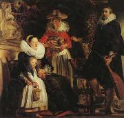 Jacob Jordaens The Artist and His Family in a Garden Spain oil painting reproduction